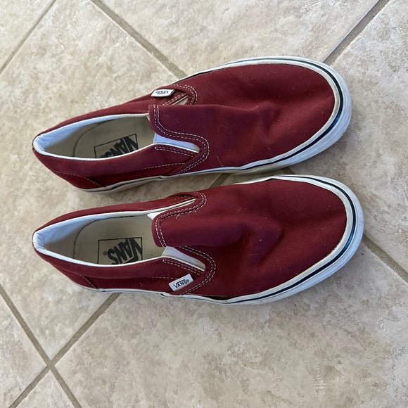 Vans Shoes - Vans Red Slip-on